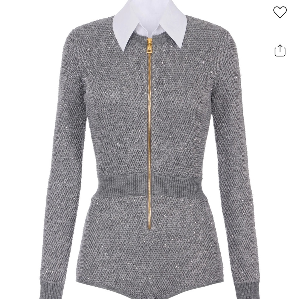 Gray Zip-Up Knit Bodysuit sold out everywhere